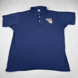 Vintage Rare! UCLA Basketball Polo Shirt Mens XL Navy Blue 90s Artex Made in USA